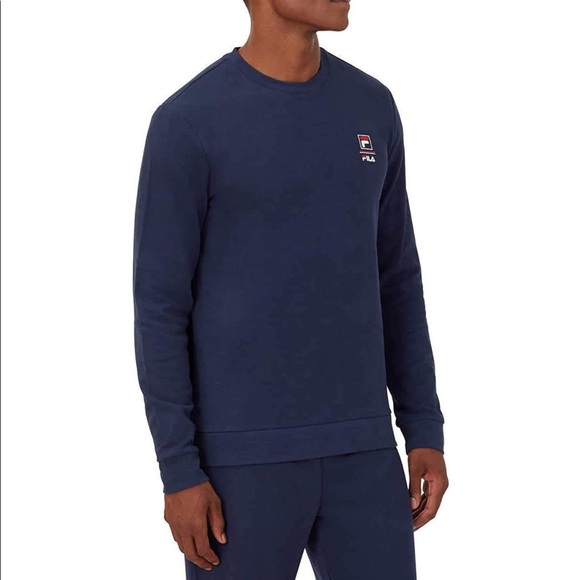 FILA Mens Long Sleeve Crew Neck Lightweight Sweatshirt size Medium CAN BE UNISEX - Picture 2 of 8